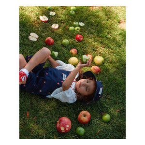 Goldie + Ace - Strawberry Short Overalls | Navy Blue