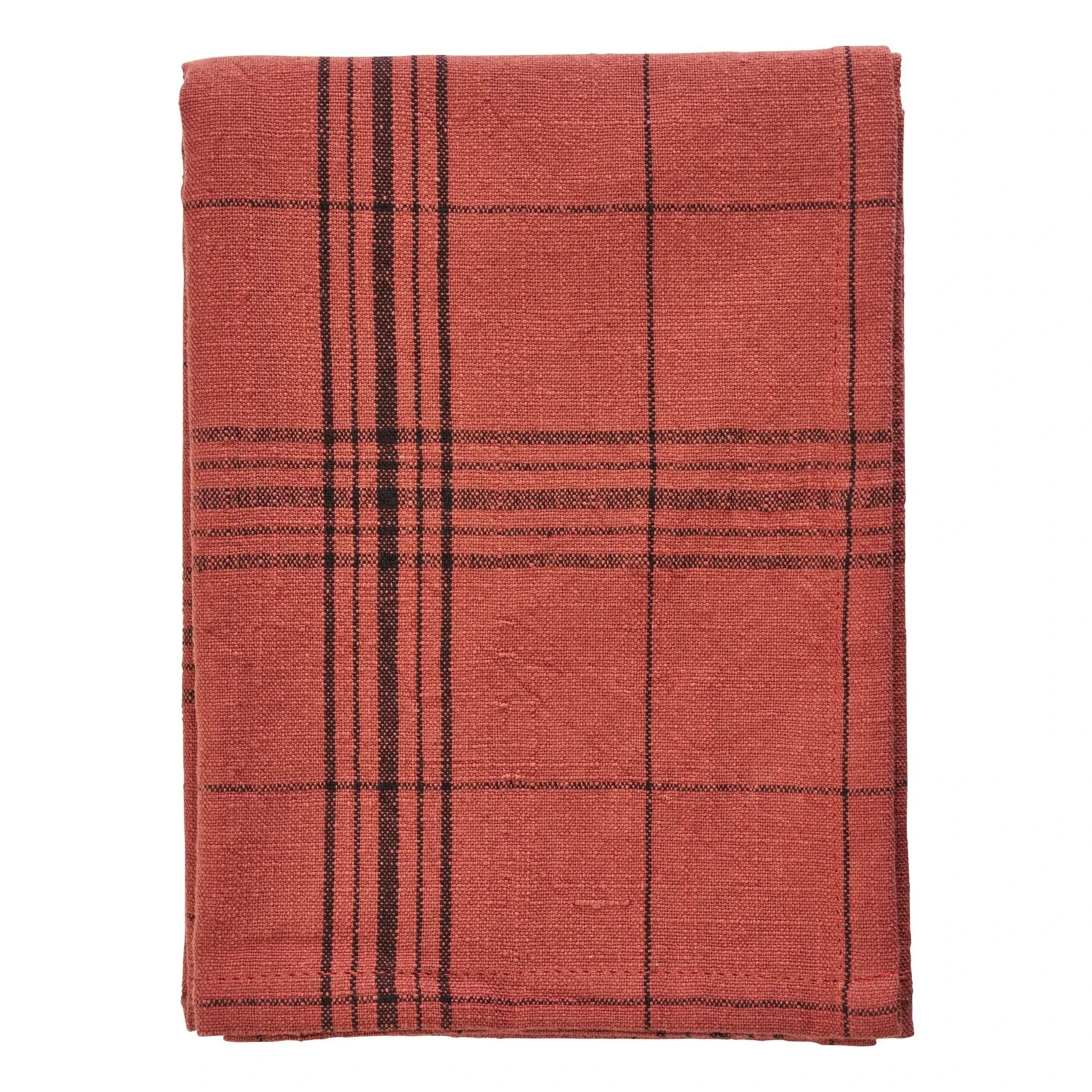 Madame Stoltz - Cotton plaid kitchen towel | Red