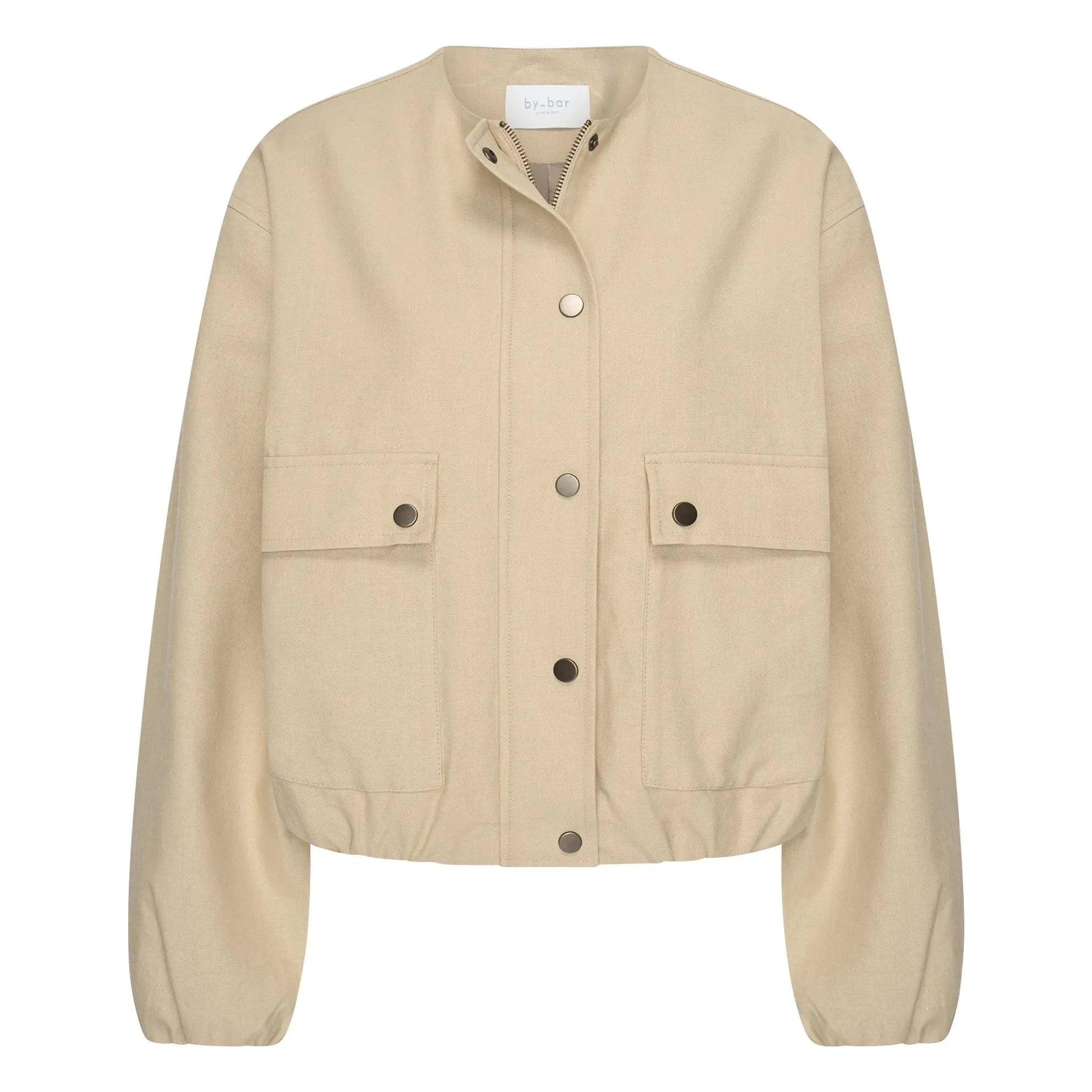 By Bar - Maggie Baumwoll- und Leinenjacke | Dunkelbeige