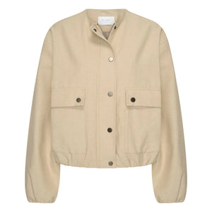 By Bar - Maggie Baumwoll- und Leinenjacke | Dunkelbeige