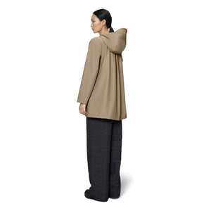 Rains - A-Line W3 Ceket | Koyu Bej