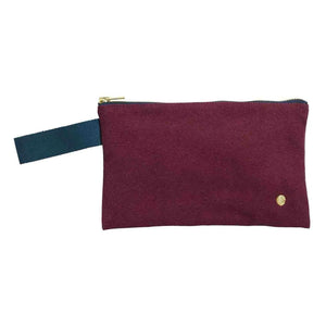 La cerise sur le gâteau - Organic Cotton Clutch Bag with Handle | Burgundy