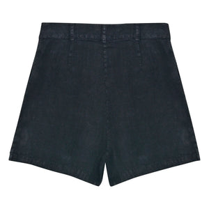 the new society - Melissa Linen Shorts | Black
