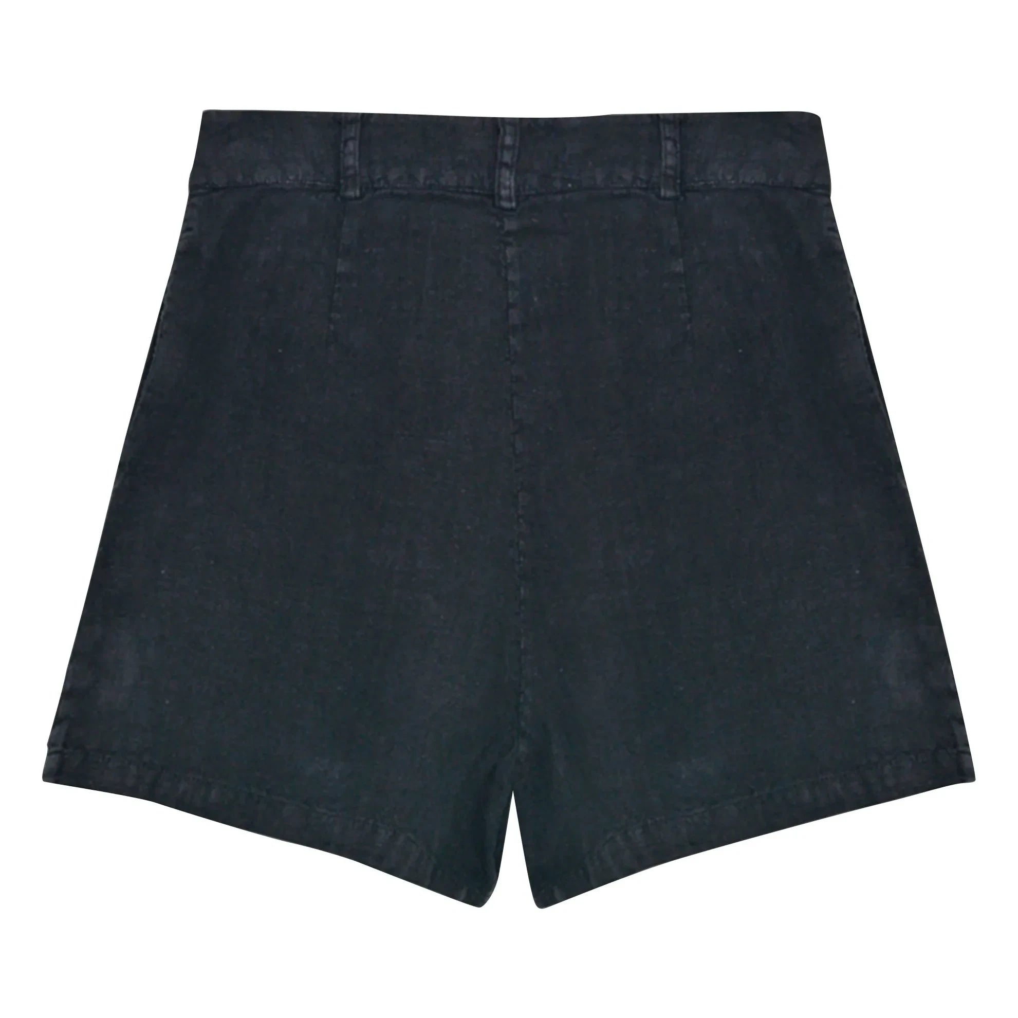 the new society - Melissa Linen Shorts | Black