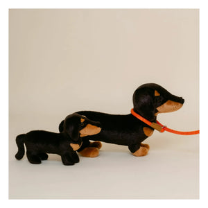 La Pelucherie - Plüschtier Dackel Eugène 40 cm | Schwarz