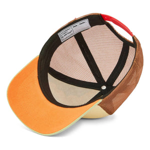 Hello Hossy - Trucker Rolling Pony Kappe aus Bio-Baumwolle mit gebogenem Schirm | Beige