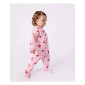 Petit Bateau - İyi Uyu Kalpler PB Pijama | Pembe