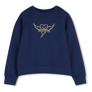 Zadig & Voltaire – Sweatshirt Logo Hearts | Nachtblau
