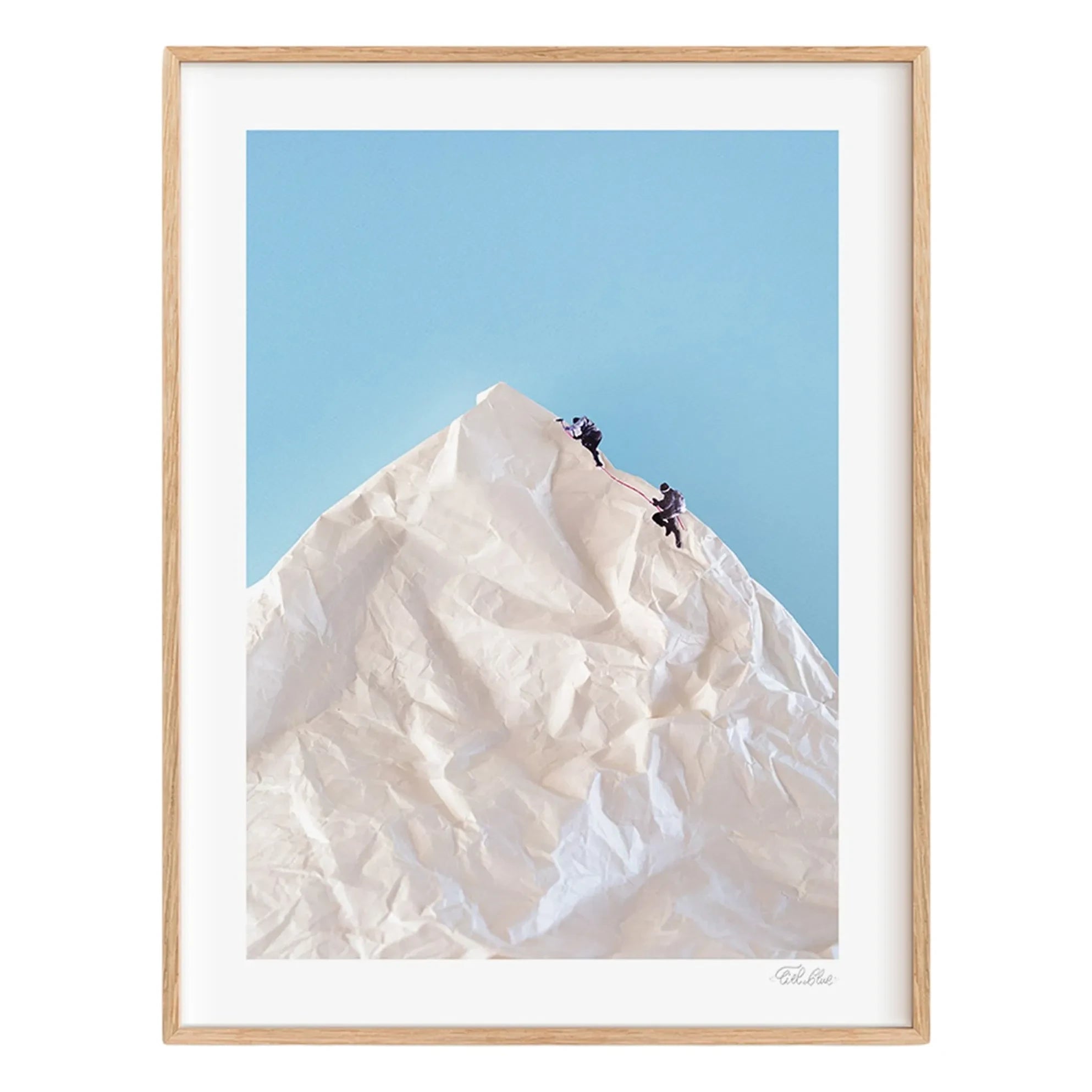Ciel Glue - Mountain Nr. 1 The Line Poster - Limitierte Auflage | Blau