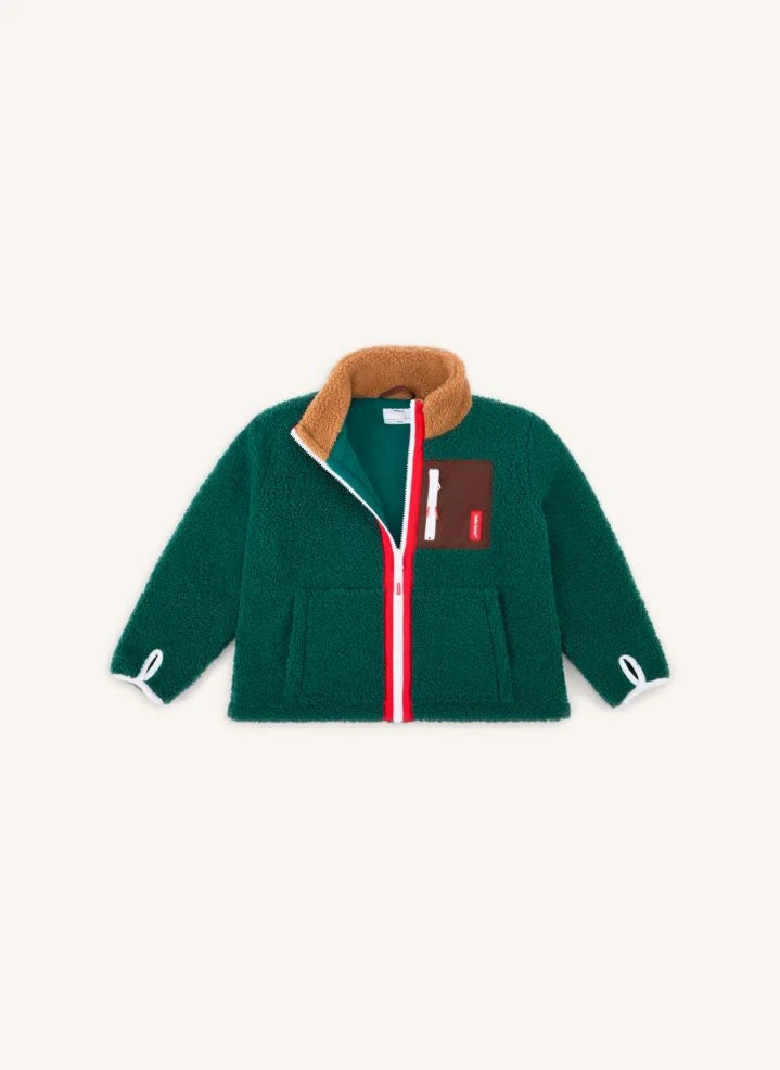 Hello Hossy - Chaqueta de forro polar con cremallera | Verde