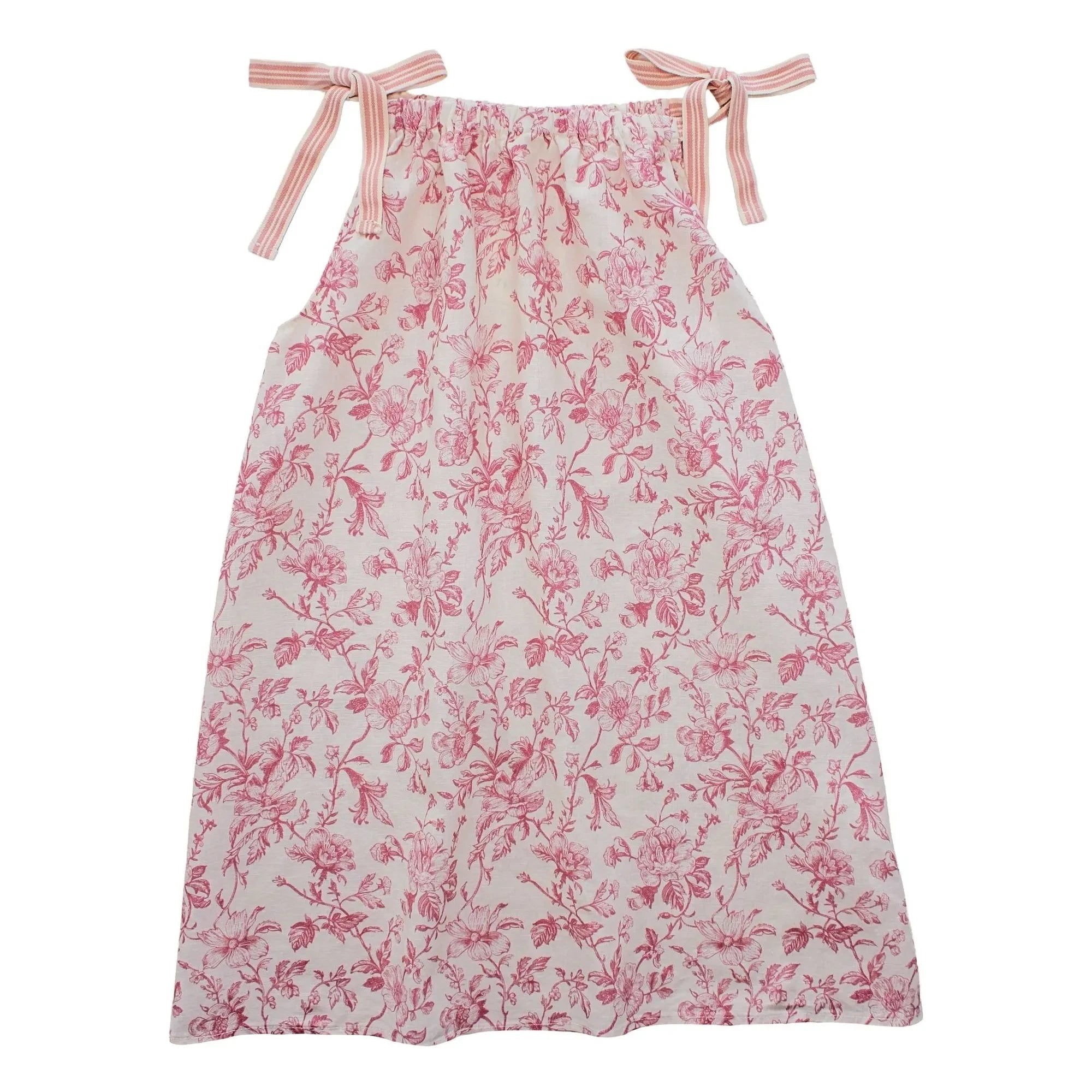 Babe & Tess - Nina Fleurie Keten Straplez Elbise | Toz Pembe