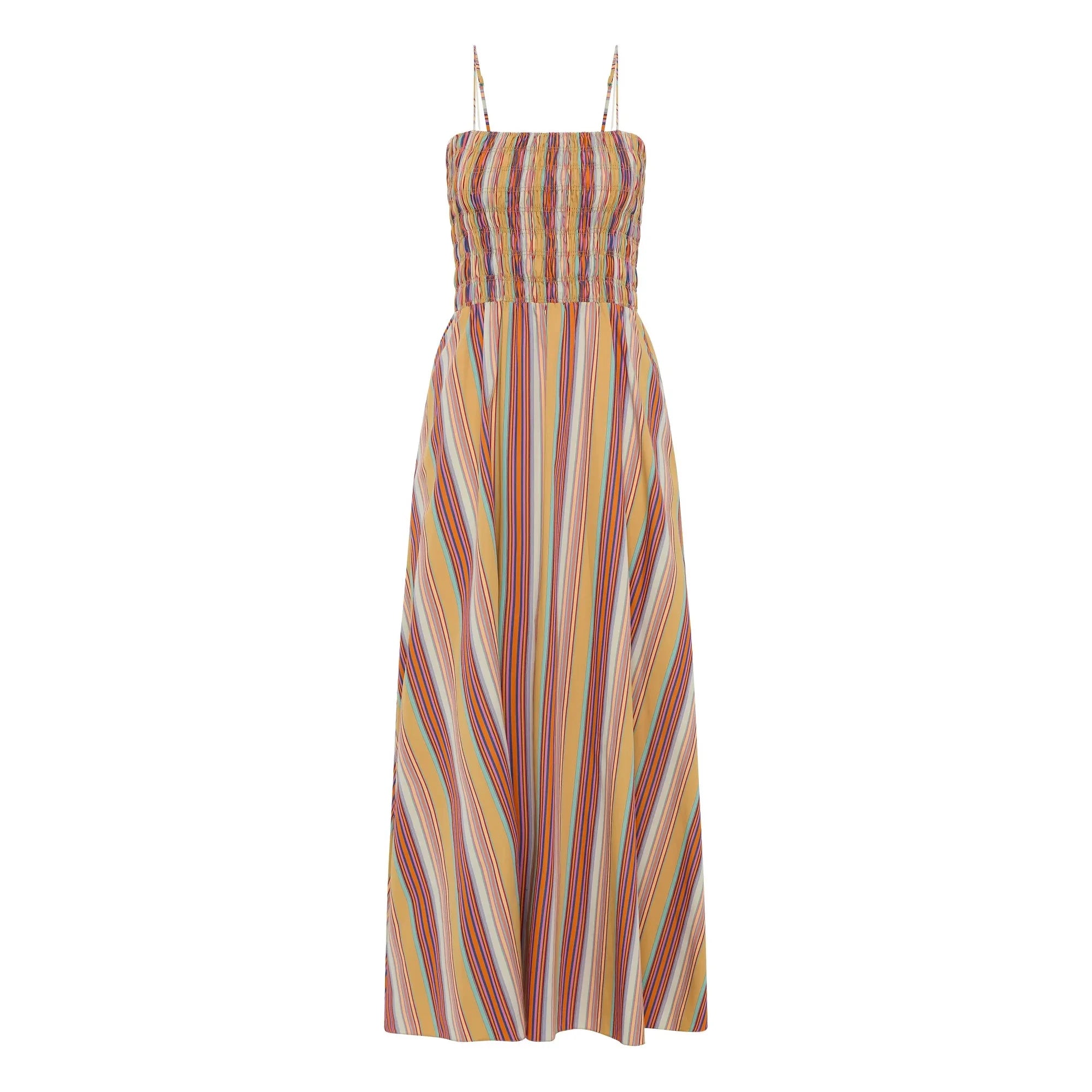 Faithfull the Brand - Anniken Striped Dress | Brick Red