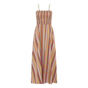Faithfull the Brand - Anniken Striped Dress | Brick Red