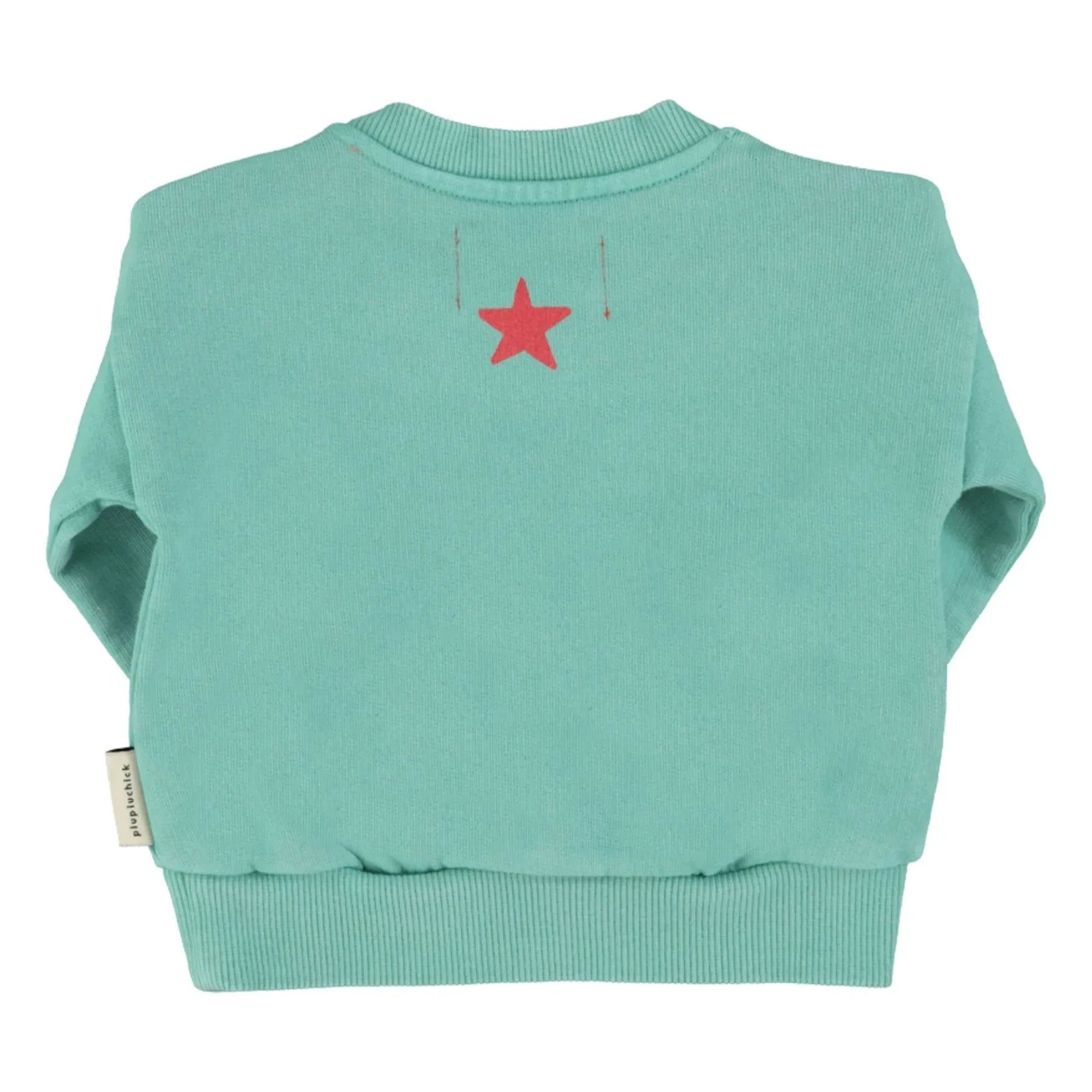 Piupiuchick - Peace Bio-Baumwoll-Sweatshirt | Türkis