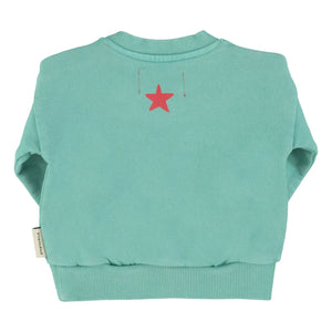 Piupiuchick - Peace Bio-Baumwoll-Sweatshirt | Türkis