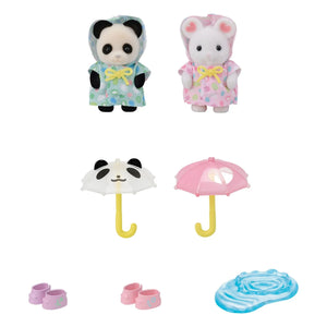 Sylvanian Families - Baby-Zwillinge mit Regenmänteln