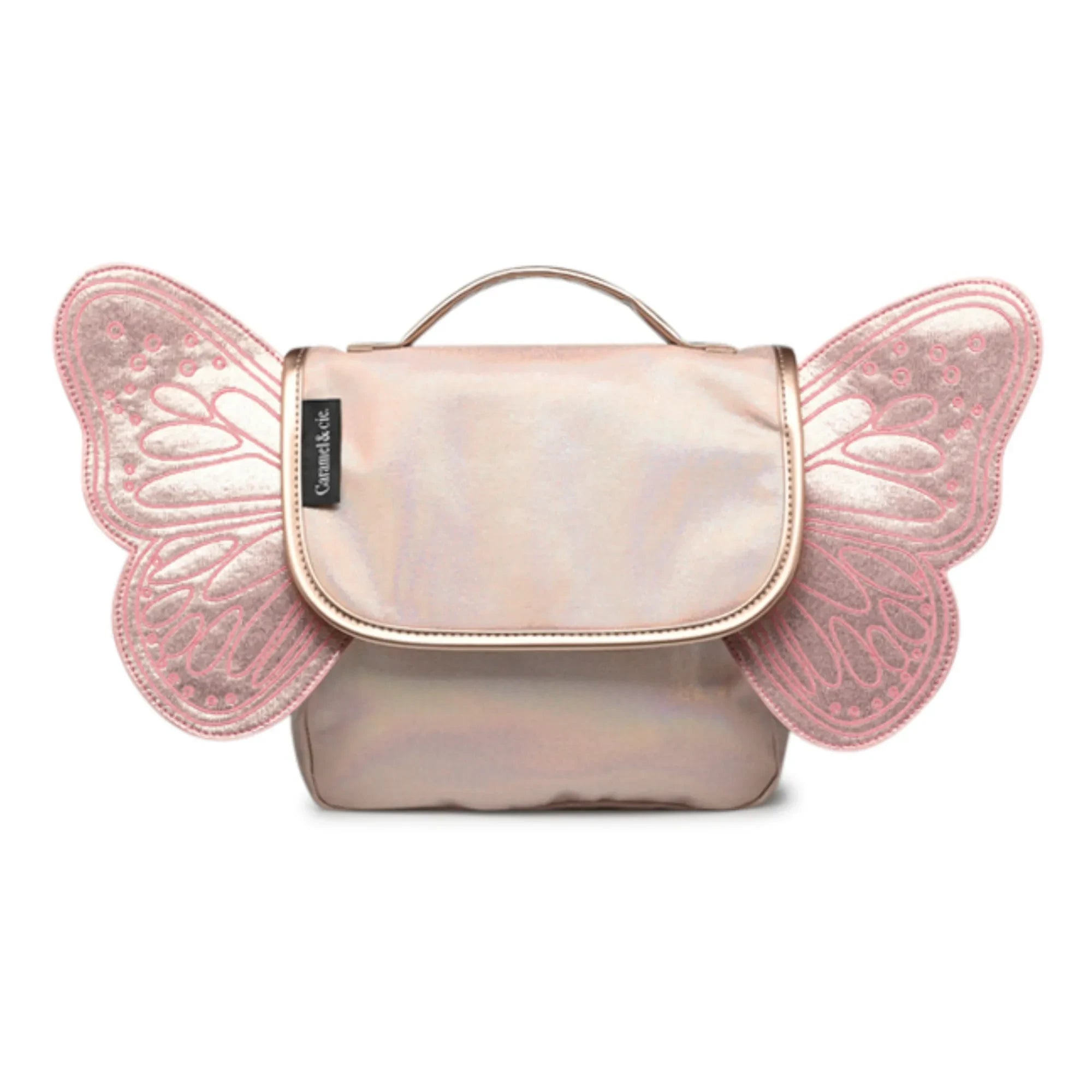 Caramel & Cie – Glitzernder Schmetterling Satchel | Rosa