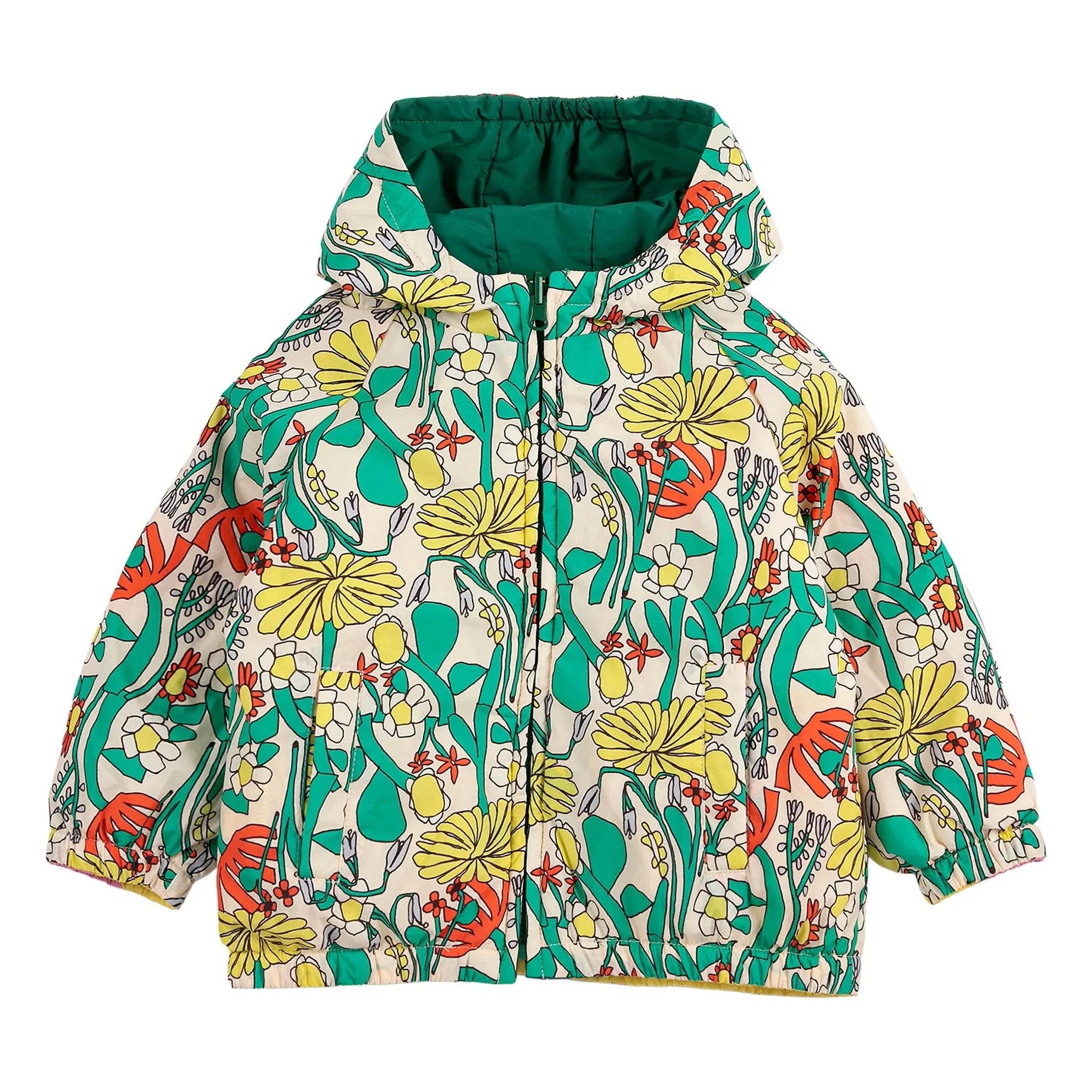 Bobo Choses - Wende-Babyjacke aus recycelter Faser mit Farbblockmuster | Gelb