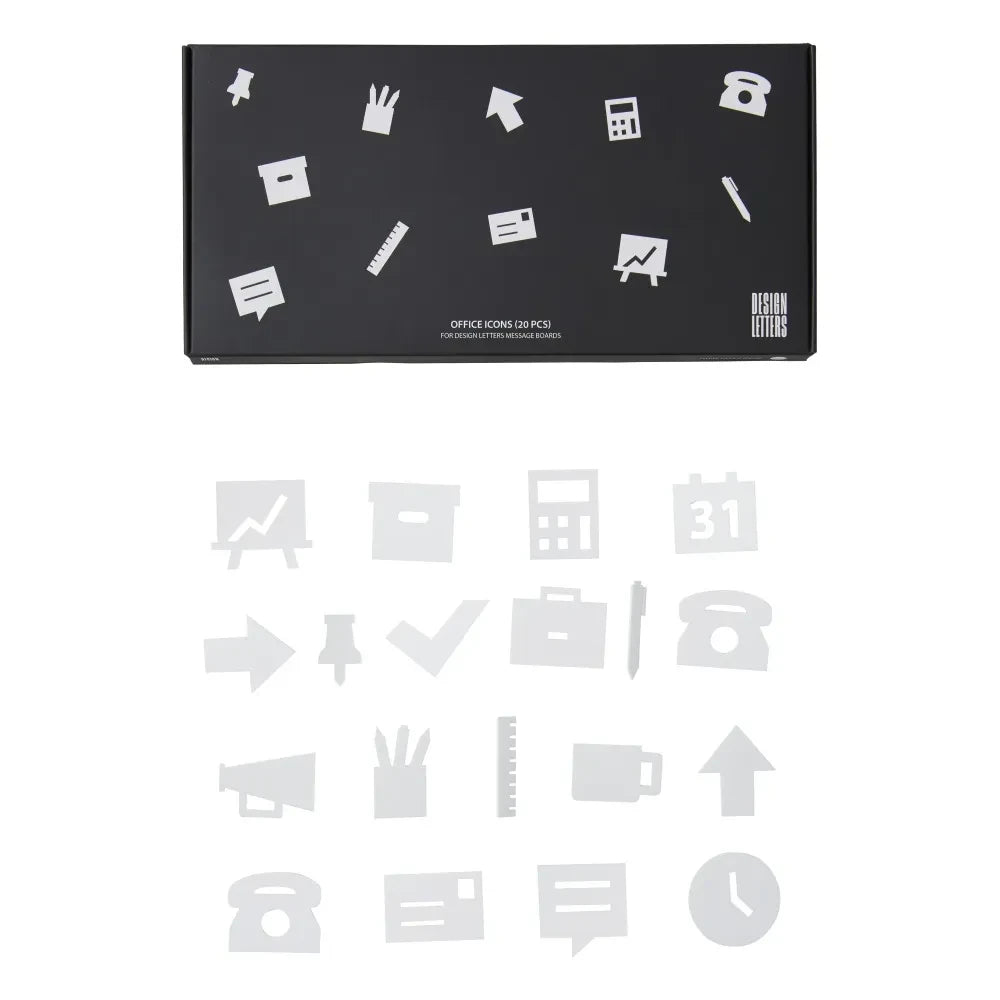 Design Letters - Mesaj Panosu Masa Simgeleri - 20'li Set