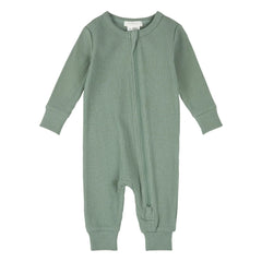 Petit Lem - Organic Cotton Ribbed Pajamas | Celadon