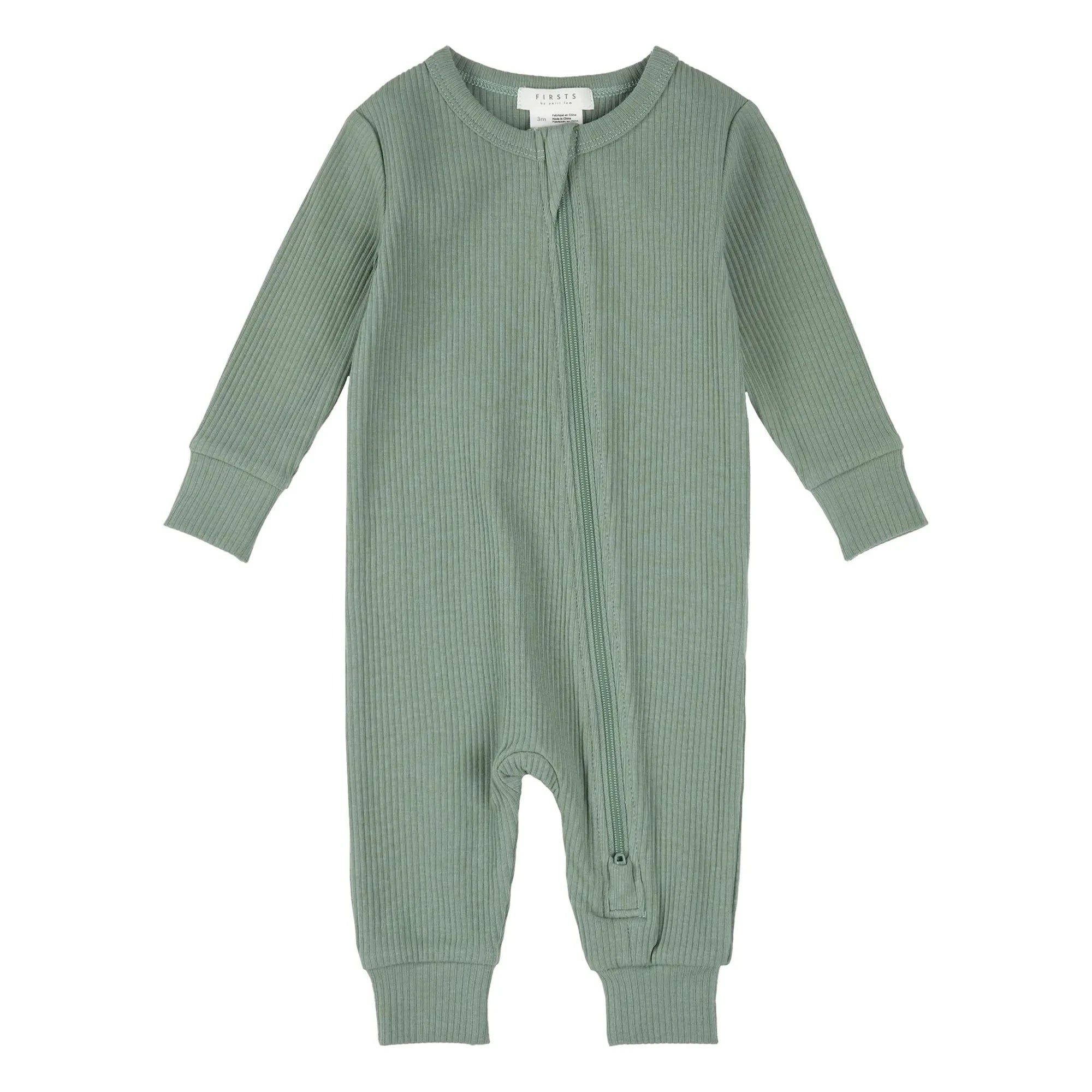 Petit Lem - Organik Pamuklu Fitilli Pijama | Celadon