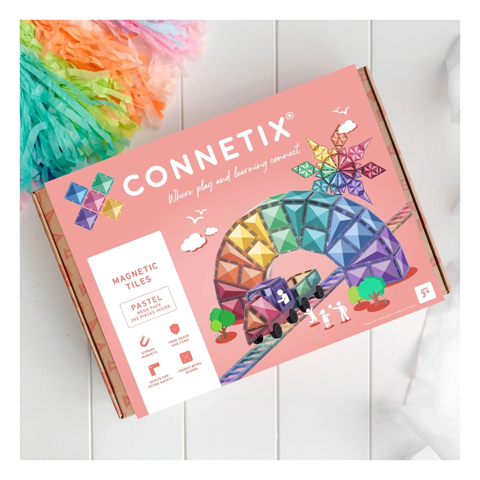 Connetix - Mega paket - 202 parça | Pastel