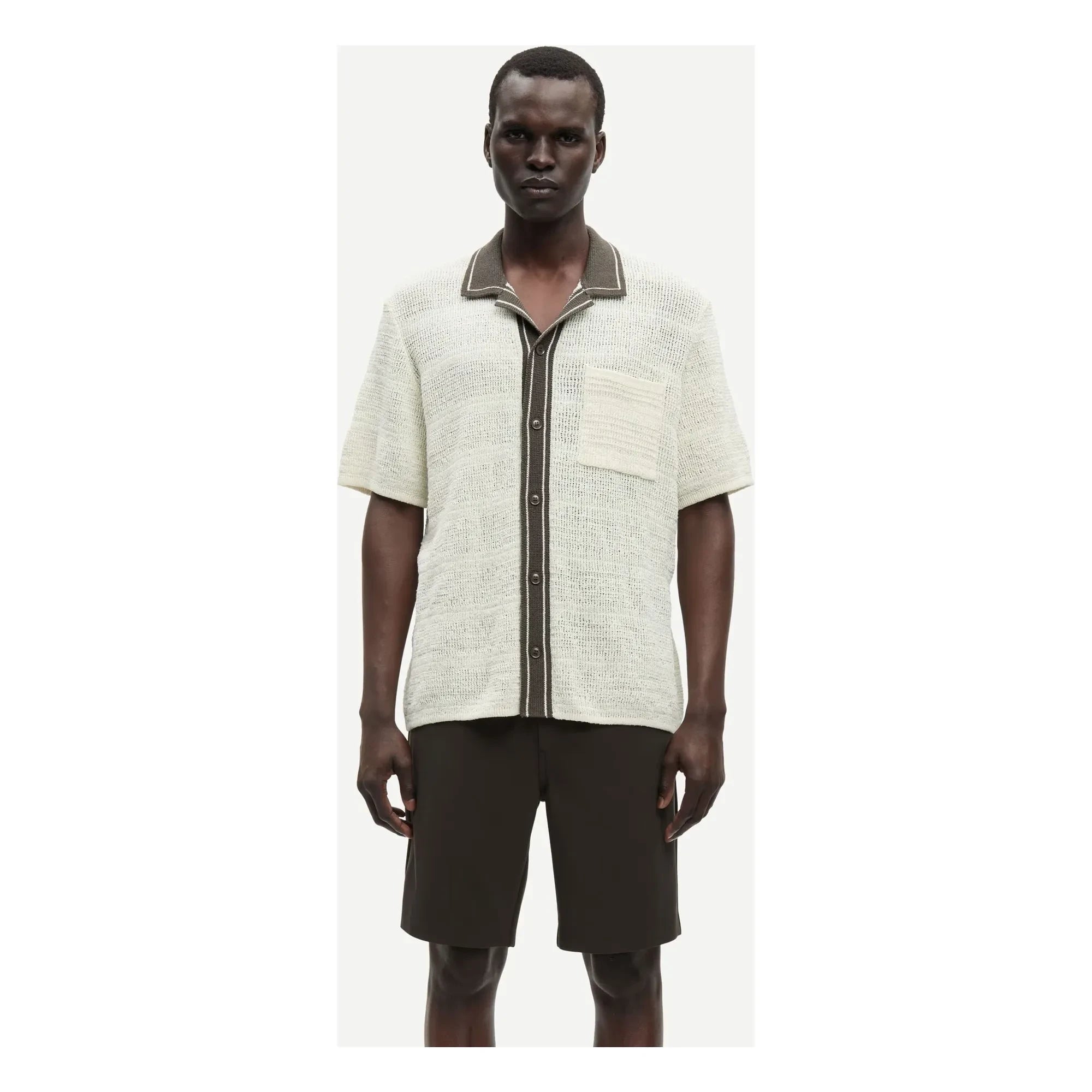 Samsoe Samsoe - Sapercy Short Sleeve Knit Shirt | White