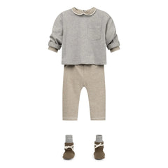 Gray Label - Striped Leggings Mini Organic Cotton | Khaki Brown