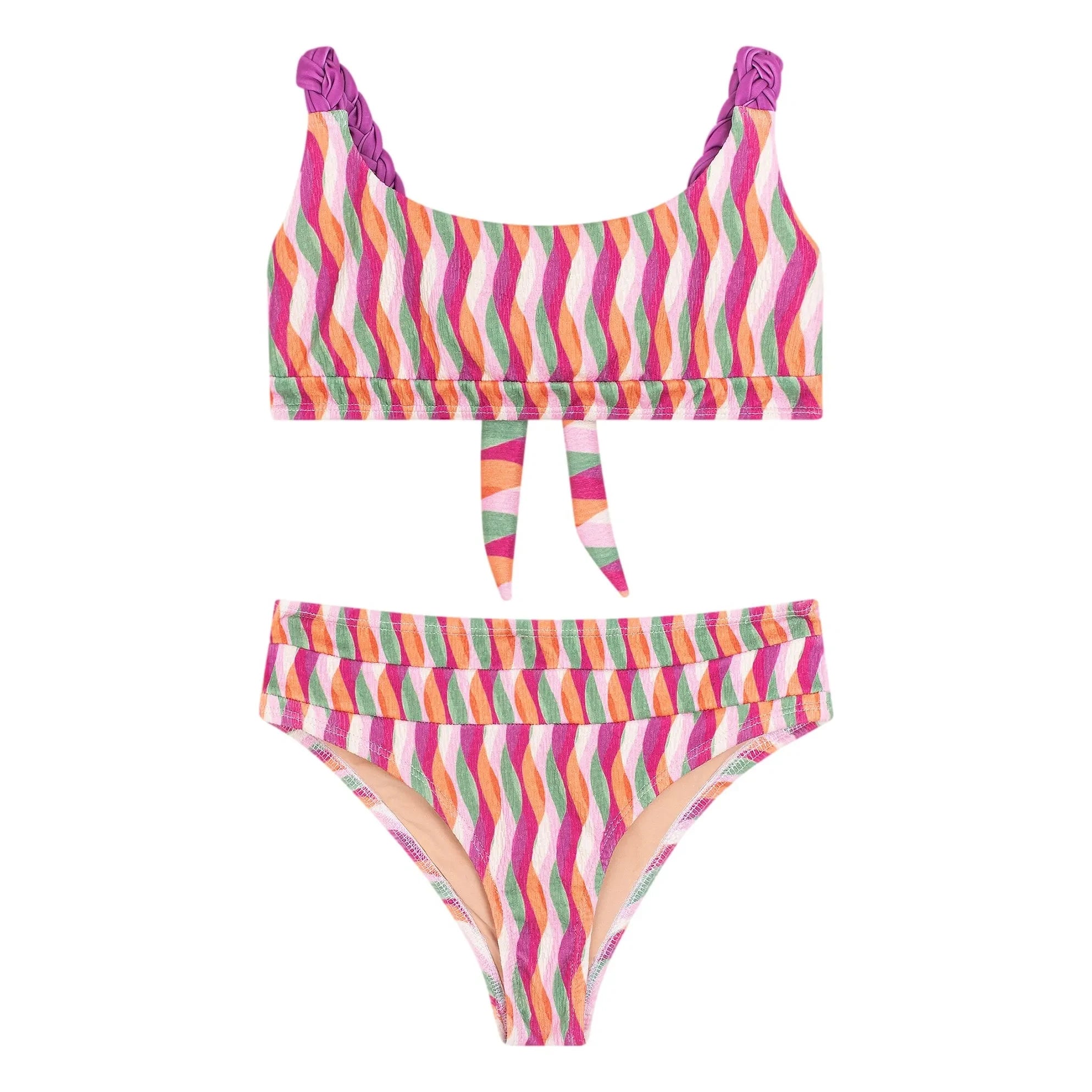 My First Cantê - Taylor Abstract Textured Swimsuit | Pink