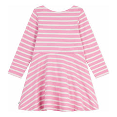 Petit Bateau – Ringel-Kleid aus Bio-Baumwoll-Jersey | Candy Pink