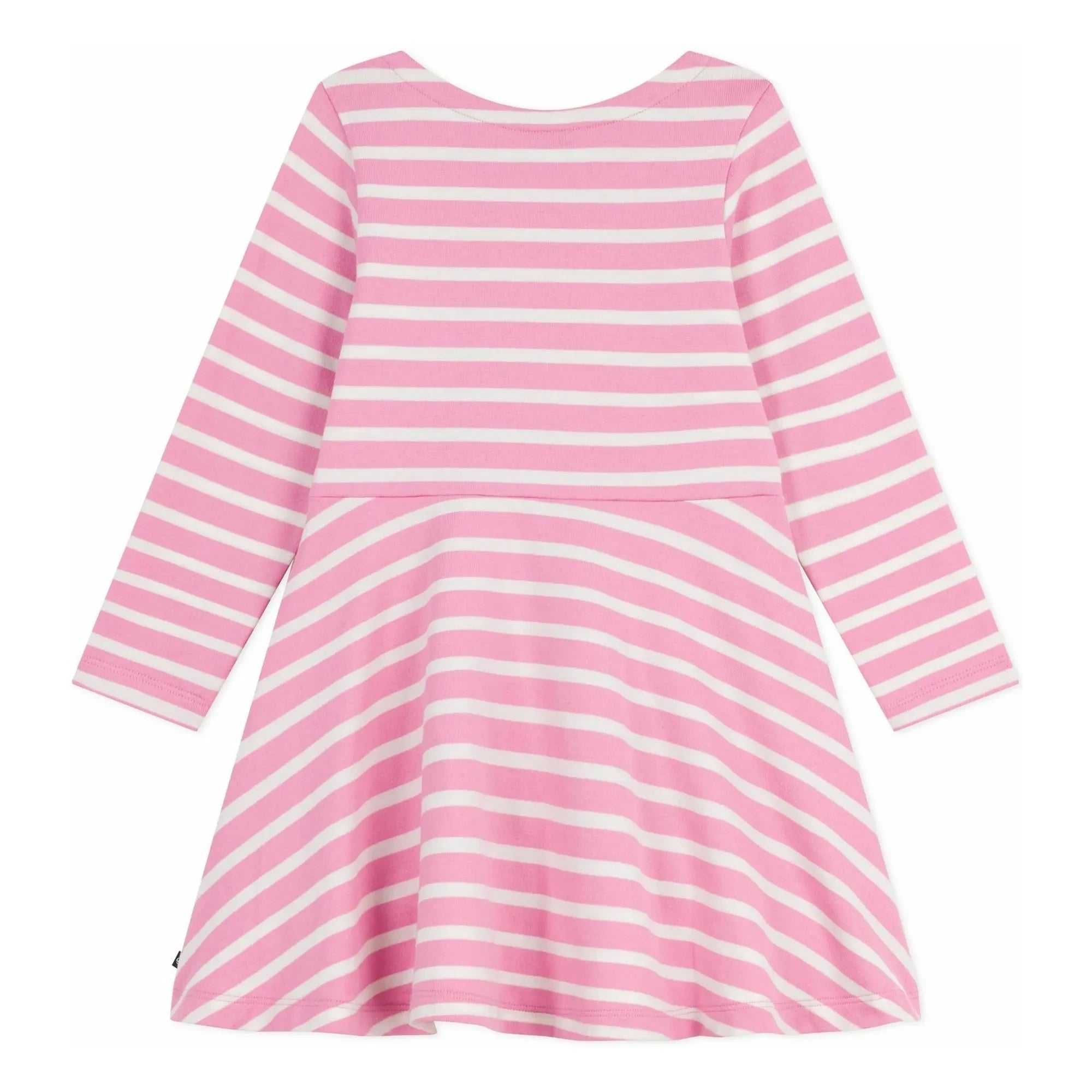 Petit Bateau – Ringel-Kleid aus Bio-Baumwoll-Jersey | Candy Pink