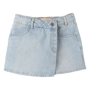 Fabula - Açık Mavi Denim Kısa Etek