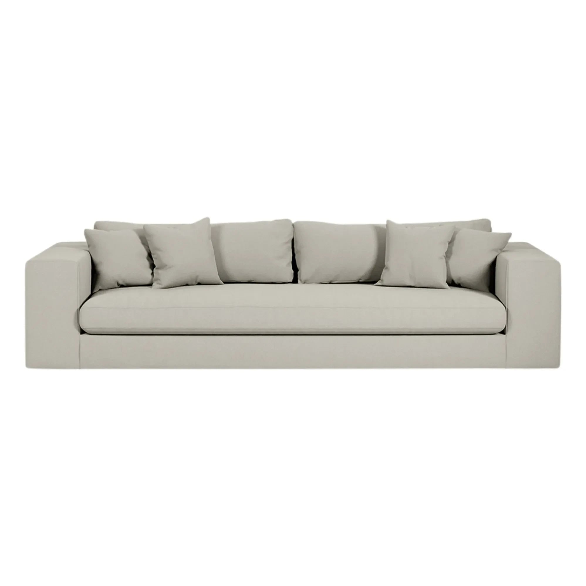 Panac Edition - Bellechasse 3 kişilik kanepe, pamuk ve ketenden - 245 cm | Perle