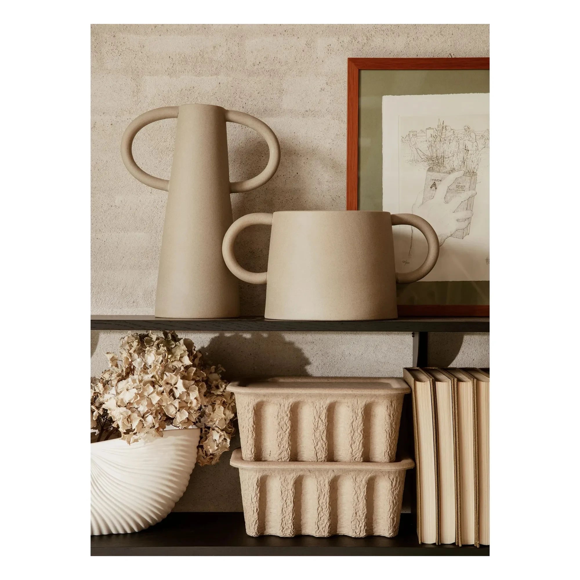 Ferm Living - Kağıt Saklama Kutusu - 2'li Set