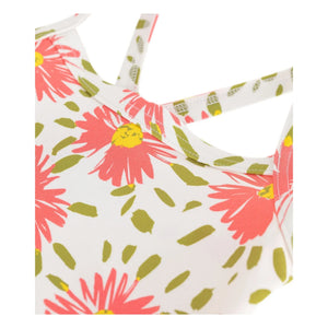 Petit Bateau – Badeanzug mit Blumenmuster | Weiß