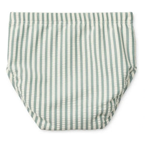 Liewood - Anthony Rayé Seersucker Recycled Fiber Swimsuit | Green