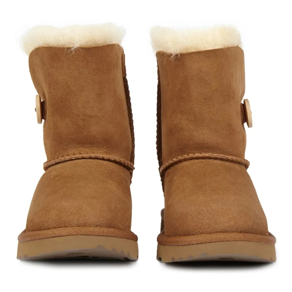 UGG - Bailey Button II Kürk Astarlı Süet Botlar | Camel