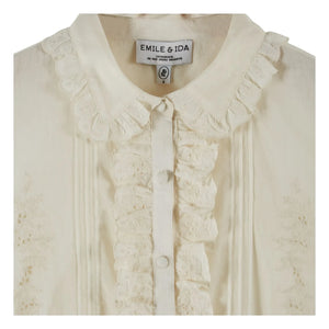 Emile et Ida - Bestickte Bluse Charline | Creme