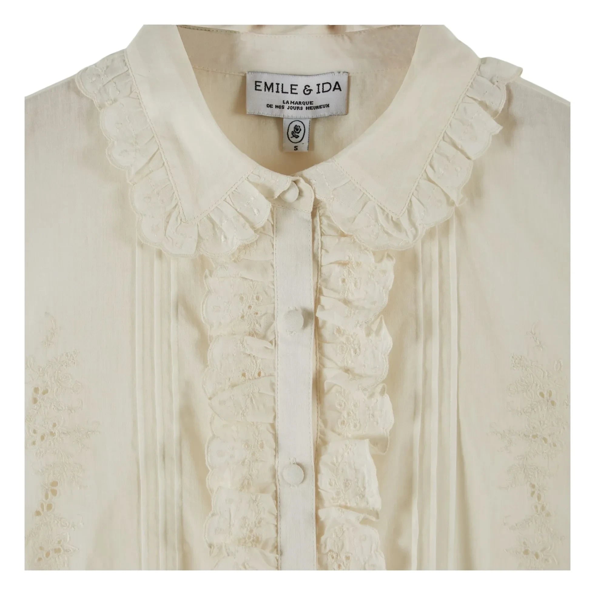 Emile et Ida - Bestickte Bluse Charline | Creme