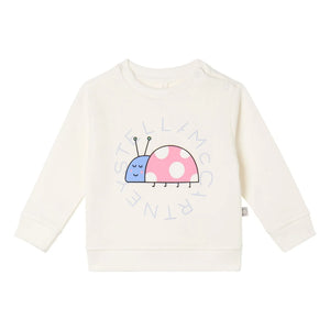 Stella McCartney Kids - Coccinelle organik pamuk sweatshirt | Ivory