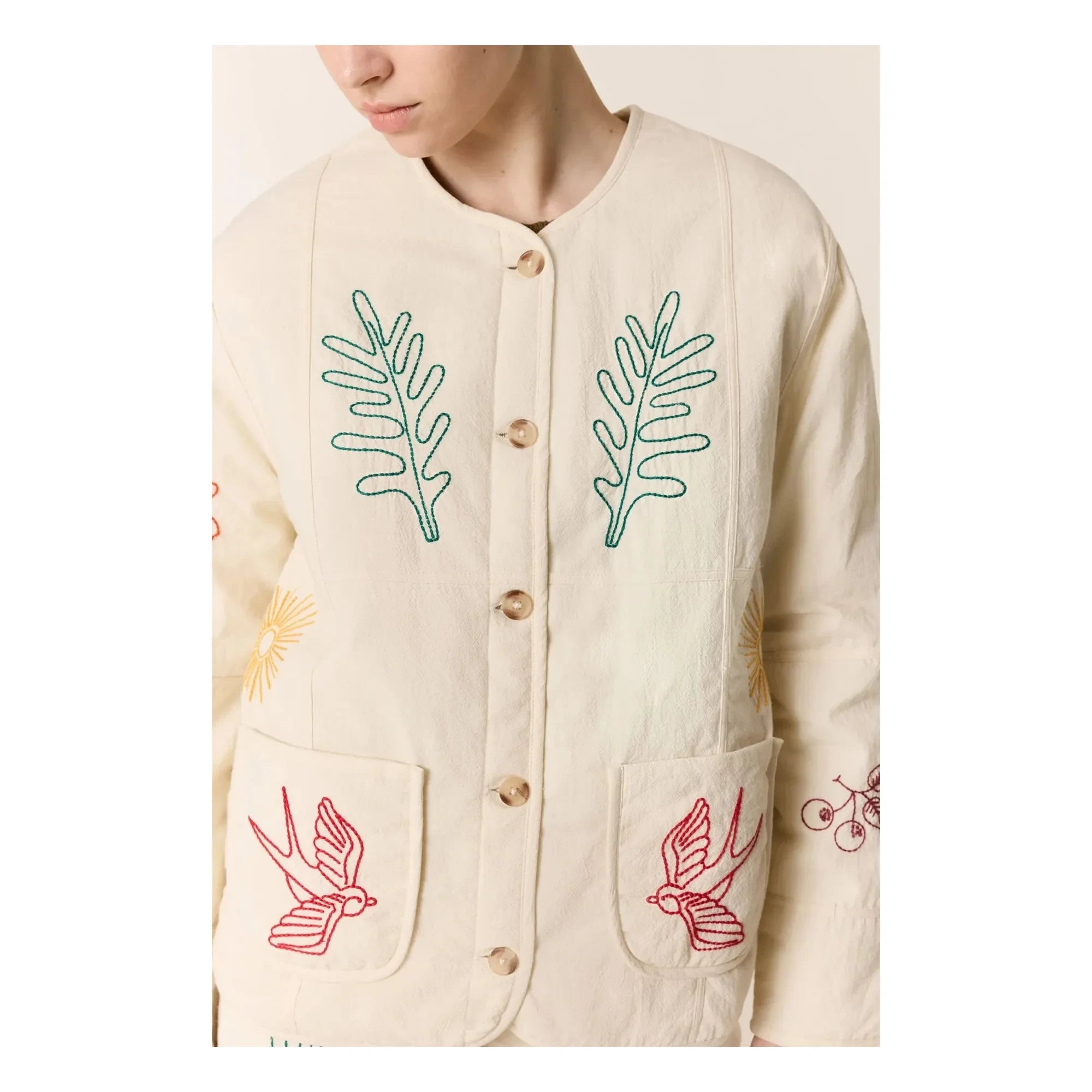 Leon & Harper - Viny Bio-Baumwolljacke | Weiß