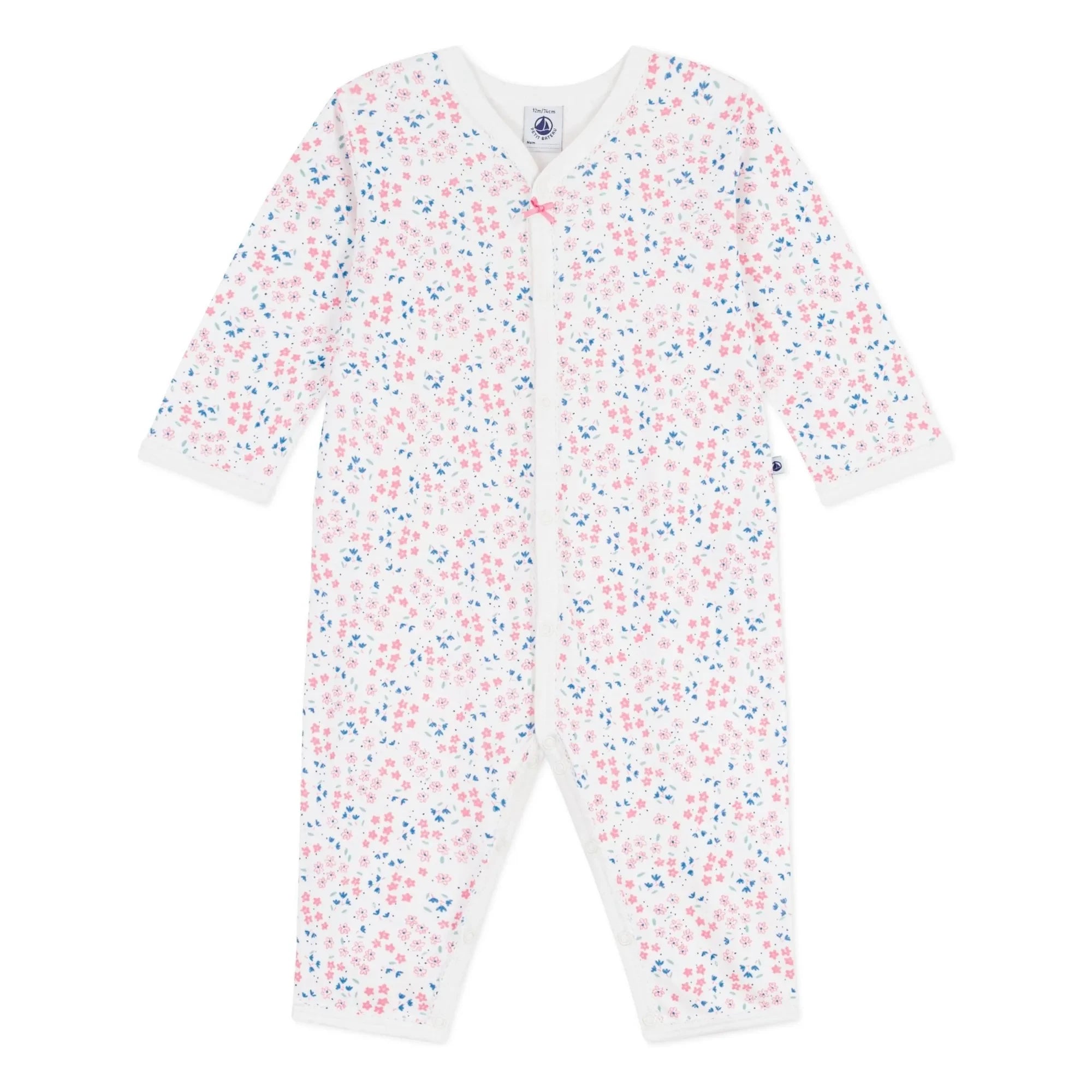 Petit Bateau - Dors Bien Floral Pajama | White