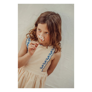 THE LiTTLE POETS - Teresa Carreaux Embroidered Dress | Pale yellow