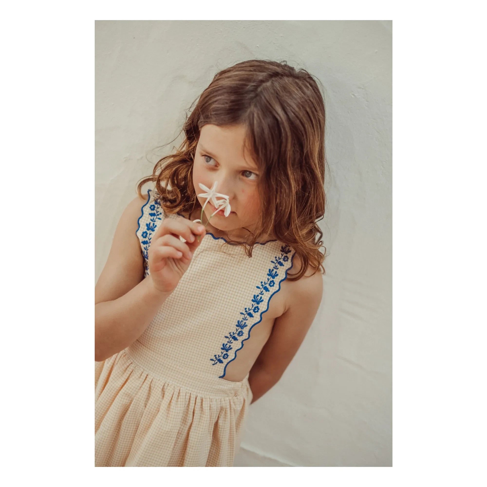 THE LiTTLE POETS - Teresa Carreaux Embroidered Dress | Pale yellow