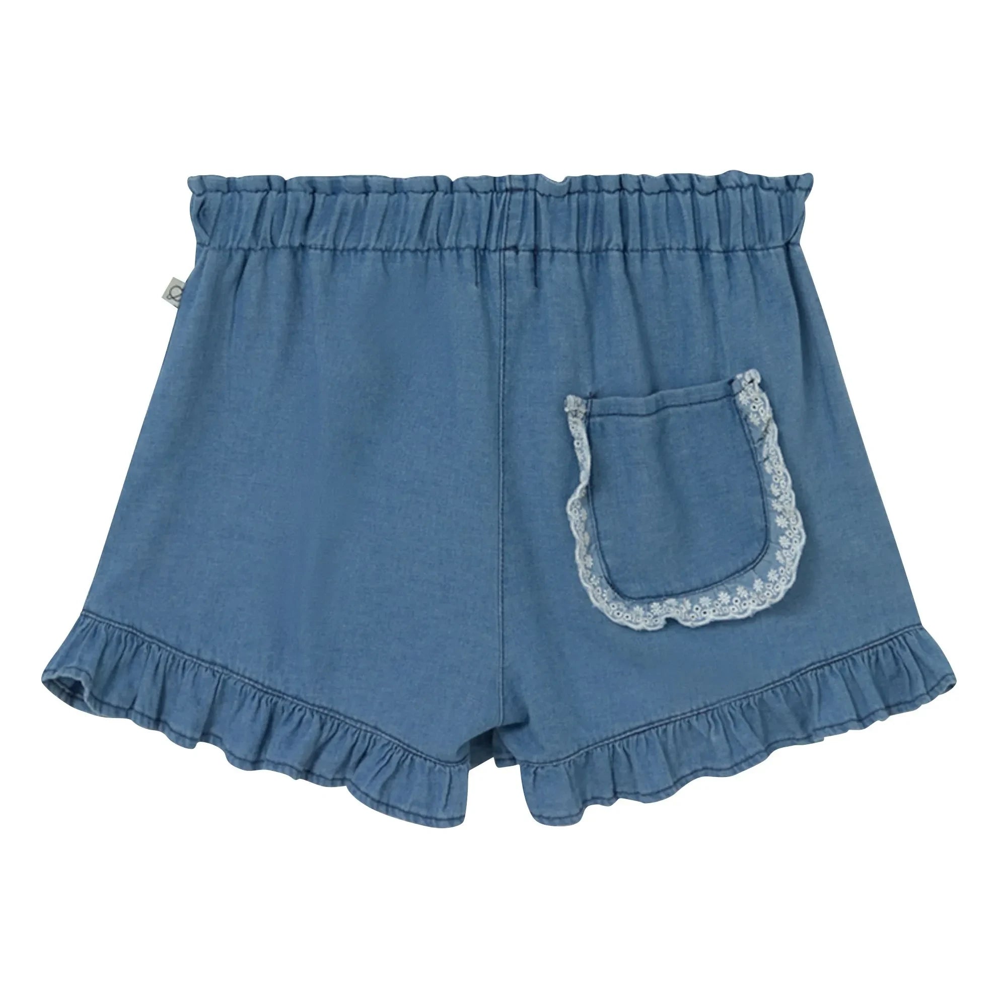 Cozmo - Blaue Jeansshorts mit Sienna-Rüschen