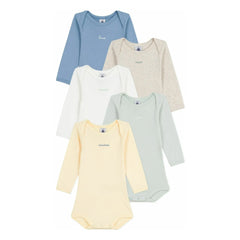 Petit Bateau - Batch 5 Bodies Semainier Organik Pamuk | Sarı