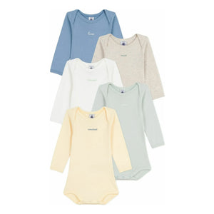 Petit Bateau - Batch 5 Bodies Semainier Organik Pamuk | Sarı