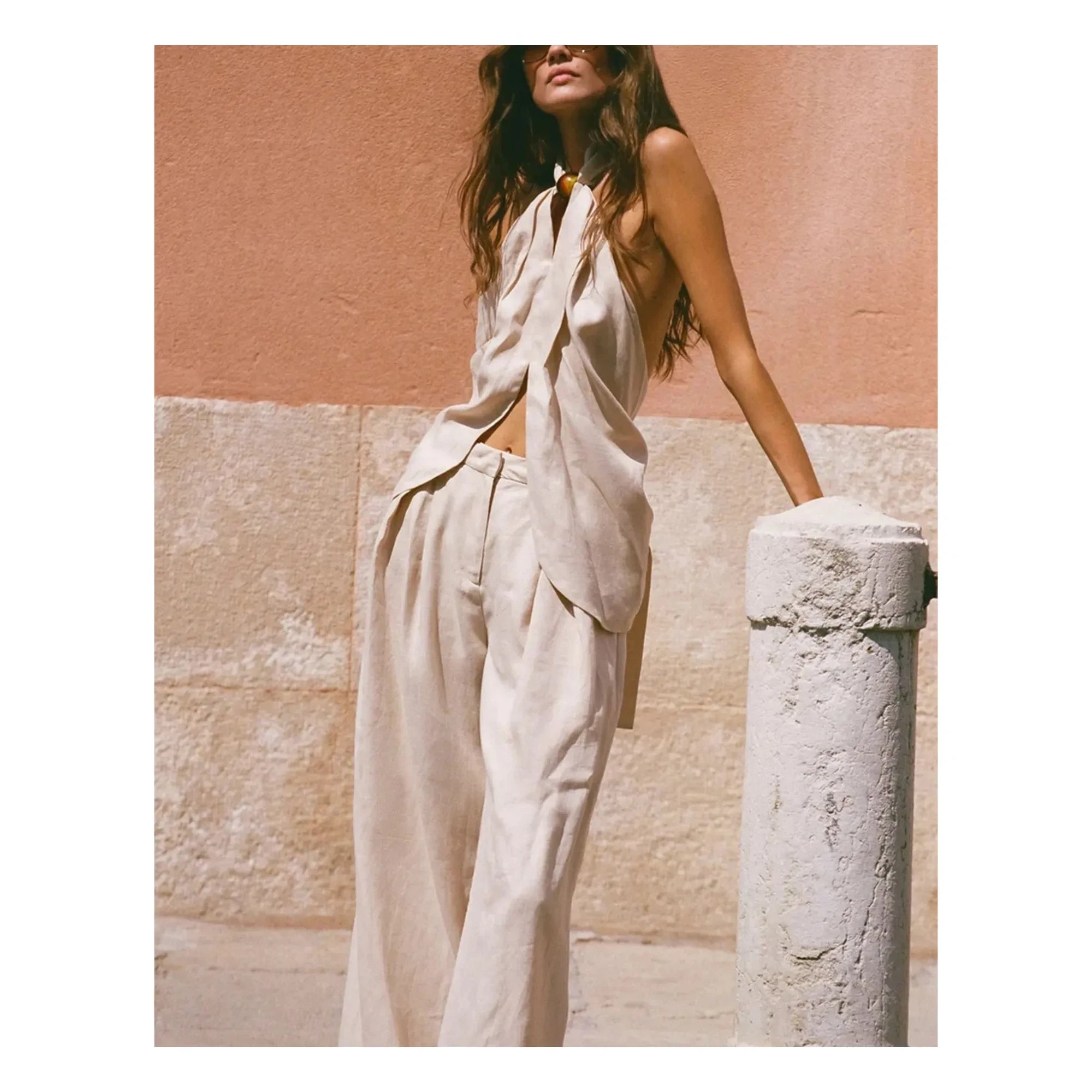 Faithfull the Brand - Biba Linen Top | Panna Cotta