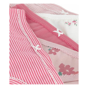 Petit Bateau - 5’li Çizgili Külot Seti | Pembe