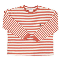 Sisters Department - Juliette Striped Slub Cotton T-Shirt | Red